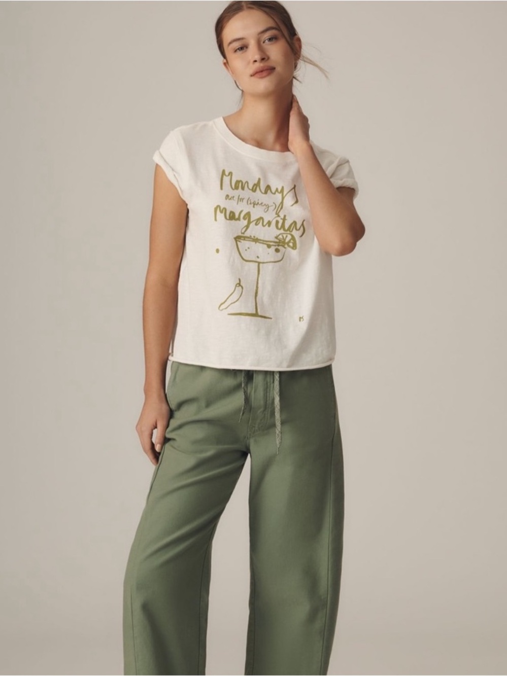 Anthropologie T shirt white size Small